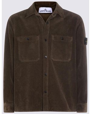 Stone Island Shirts Military-Uomo - Marrone