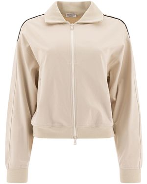 Brunello Cucinelli Sweatshirts Bianco-Donna - Neutro