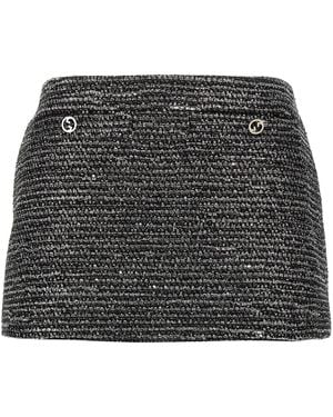 Gucci Lamé Tweed Skirt Skirts - Gray