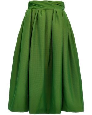 Carolina Herrera High Waist Skirt Gonne Verde-Donna