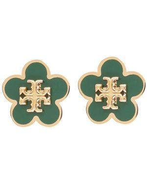 Tory Burch "kira" Earrings - Green