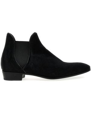 Lidfort Calf Hair Ankle Boots Boots And Ankle Boots - Black