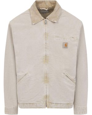 Carhartt Dusty H Organic Cotton Detroit Jacket-Uomo - Grigio