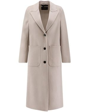 Paltò Elsa Db Wool Coat - Natural