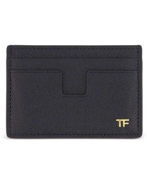 Tom Ford Portacarte Piccolo Con Logo-Uomo - Blu