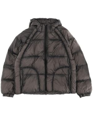 Represent Down Jacket With Logo - Gray