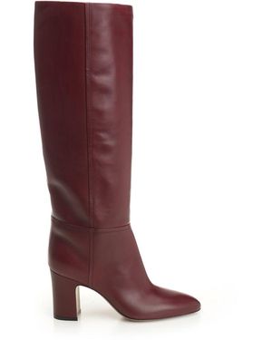 Paris Texas Lavinia Boot 75 Calf Leather Boots Bordeaux - Red