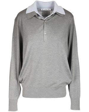 Acne Studios Koyat Silky Wool Knitwear Blue - Grey