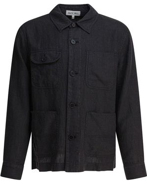 Alex Mill Garment Dyed Work Jacket In Linen Jackets Black