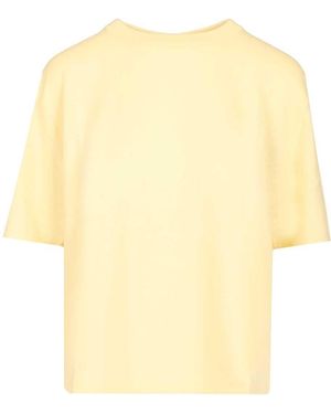Lisa Yang Rubie T-Shirt Top Giallo-Donna
