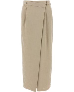 Brunello Cucinelli Wrap Skirt Gonne-Donna - Neutro