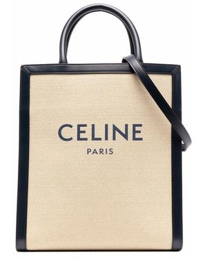 Celine Neutral Tote Bags - Natural