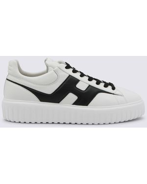 Hogan And Leather Trainers - Grey