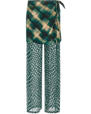 Dries Van Noten Pritty Pantaloni-Donna - Verde