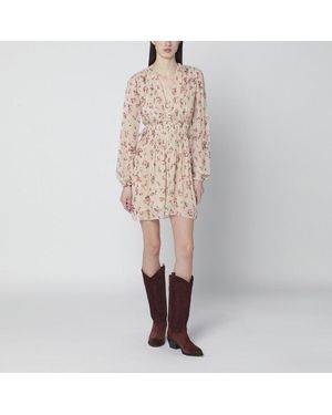 Isabel Marant Loriena Dress With Floral Print - Natural
