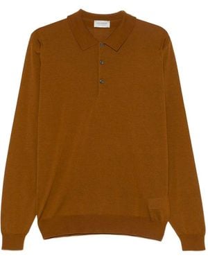 John Smedley Maglia Polo-Uomo - Marrone