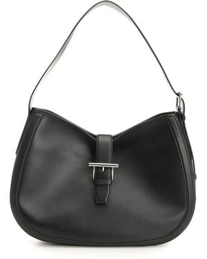 McQueen T-bar Shoulder Leather Bag Shoulder Bags Black