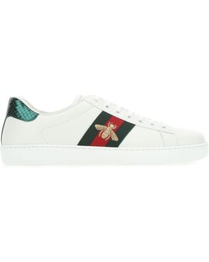 Gucci Leather Ace Sneakers - White