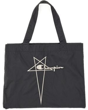 Rick Owens X Champion Nylon Tote Bag - Black