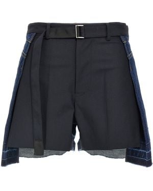 ショートパンツ SACAI Wool insert shorts White Sacai Wool Insert Shorts Bermuda And Short in White | Lyst UK