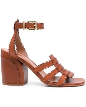 Zimmermann Goldie Leather Sandals - Brown