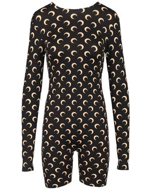 Marine Serre Crescent Moon Print Jumpsuit - Black