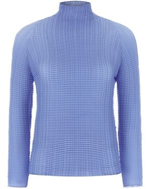 Issey Miyake Wooly Pleats-66 Shirt And Blouse Light - Blue
