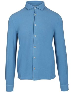 Fedeli Long-Sleeved Shirt Shirts Light - Blue