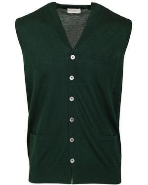 Ballantyne V-Neck Vest Jackets - Green