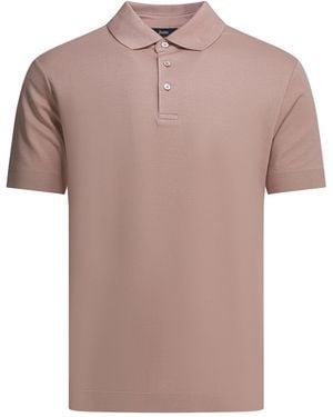 Herno Polo Shirt With Buttons Polo Shirts Pink