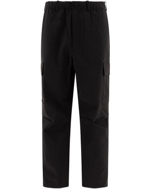 Goldwin Wool Blend Twill Trousers Nero-Uomo
