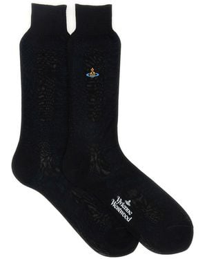 Vivienne Westwood Socks With Orb Embroidery - Black
