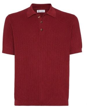 Brunello Cucinelli Cotton Polo Shirt - Red