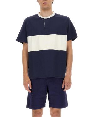 UMBRO X YMC "henley" T-shirt - Blue