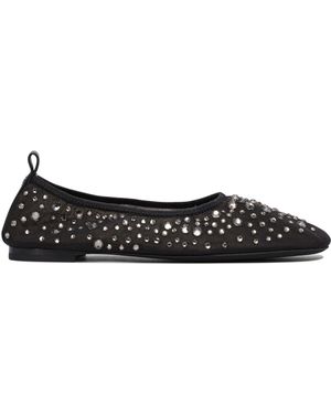 Tory Burch Crystal Flat Shoes Nero-Donna