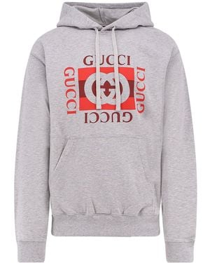 Gucci Cotton Hooded Sweatshirt - White