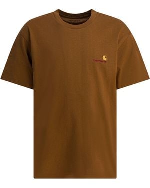 Carhartt S/S American Script T-Shirts - Brown