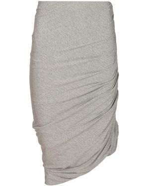 The Attico Gathered Midi Skirt Skirts Grey