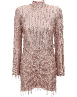 ROTATE BIRGER CHRISTENSEN Sequin Fringe Mini Dresses - Pink