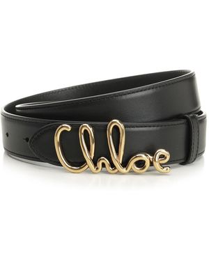 Chloé Chloé Iconic Leather Belt Belts Black