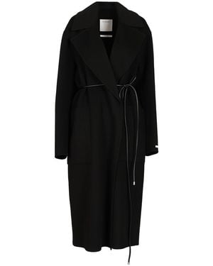 Sportmax Double Wool Dressing Gown Coat Coats - Black