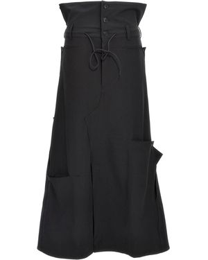 Y-3 W Vent Gonne Nero-Donna