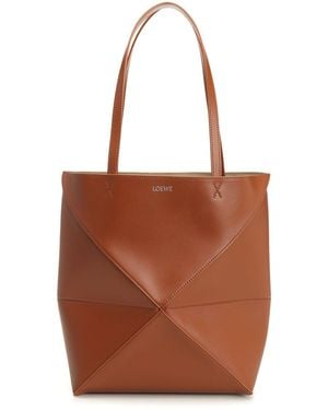Loewe Puzzle Fold Handbags - Brown