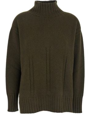 Tom Ford Long-Sleeved Mock Neck Cashmere Sweater - Green