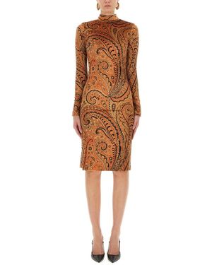 Etro Paisley Print Dress - Brown