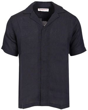 Orlebar Brown Linen Short Sleeve Shirt Shirts - Black