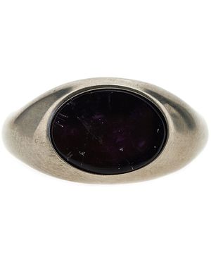 Dries Van Noten Stone Signet Gioielli Viola-Uomo - Nero