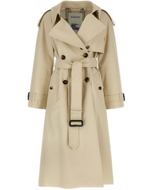 Burberry Fitzrovia Coats And Trench Coats - Natural