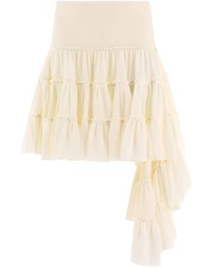 Loewe Ruffled Skirt Skirts - Natural