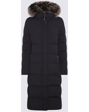 Moorer Coats Blue And Green - Black